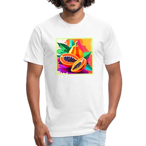 Sliced Papaya Pop Art - Unisex Poly/Cotton T-Shirt