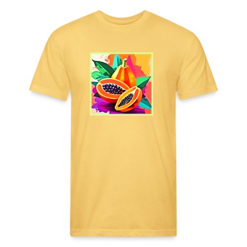 Sliced Papaya Pop Art - Unisex Poly/Cotton T-Shirt