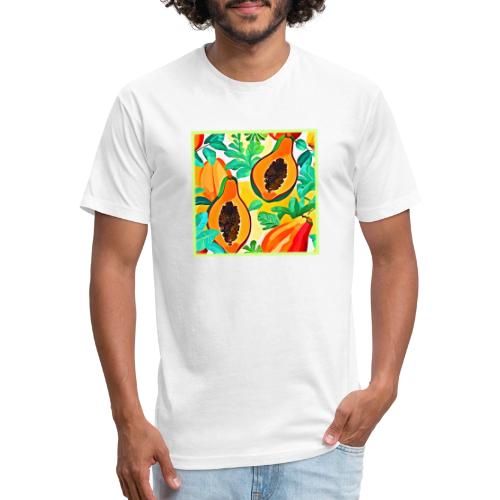 Tropical Papaya Pop Art - Unisex Poly/Cotton T-Shirt