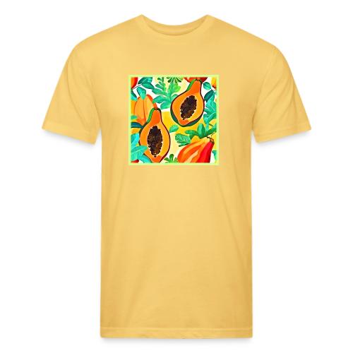 Tropical Papaya Pop Art - Unisex Poly/Cotton T-Shirt