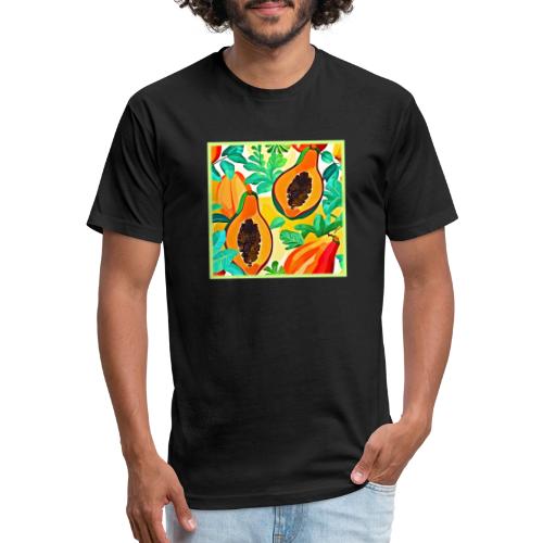 Tropical Papaya Pop Art - Unisex Poly/Cotton T-Shirt