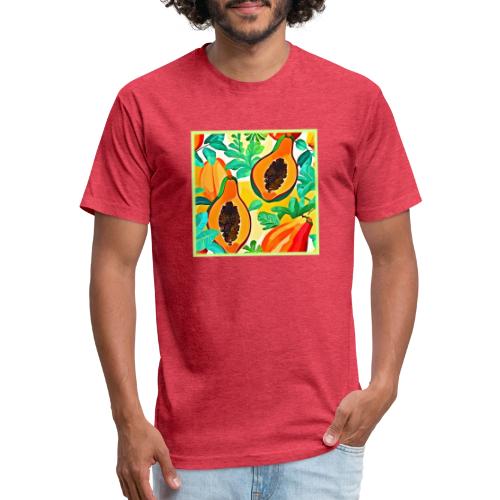 Tropical Papaya Pop Art - Unisex Poly/Cotton T-Shirt