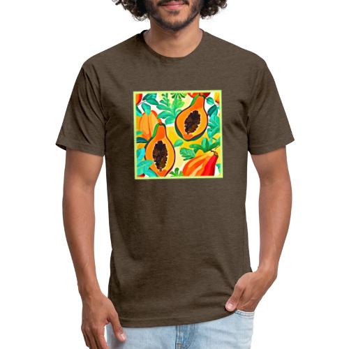 Tropical Papaya Pop Art - Unisex Poly/Cotton T-Shirt