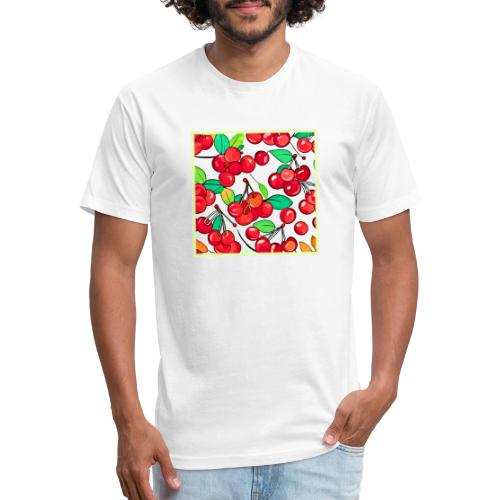 Cherry Pattern Design - Unisex Poly/Cotton T-Shirt
