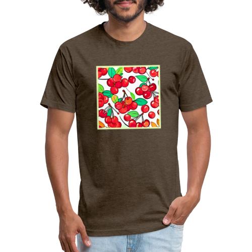 Cherry Pattern Design - Unisex Poly/Cotton T-Shirt