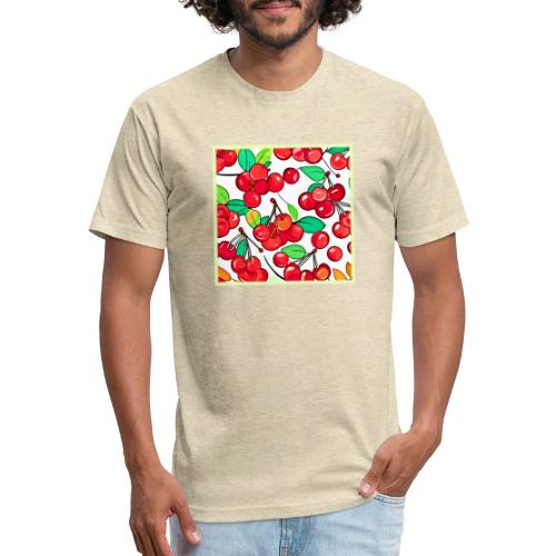 Cherry Pattern Design - Unisex Poly/Cotton T-Shirt