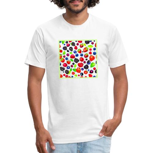 Berry Burst: Fruity Pattern - Unisex Poly/Cotton T-Shirt