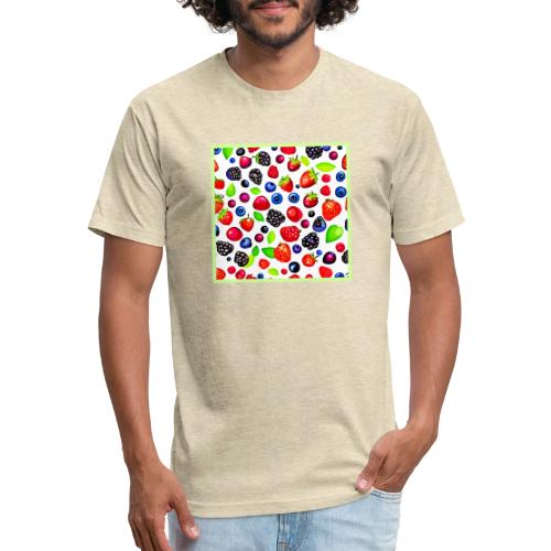 Berry Burst: Fruity Pattern - Unisex Poly/Cotton T-Shirt