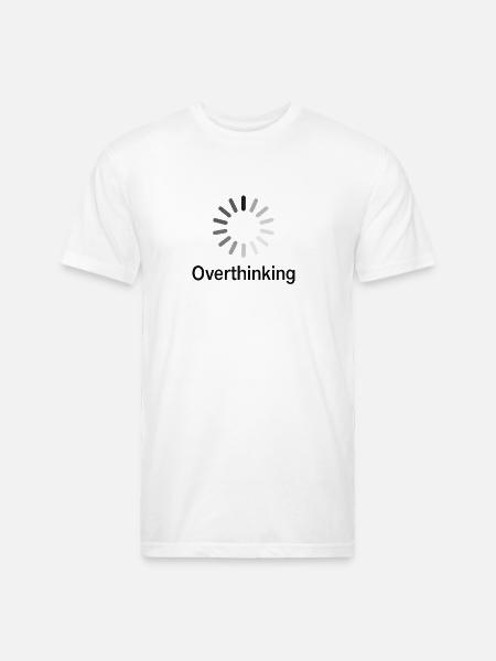 Overthinking Loading Wheel - Unisex Poly/Cotton T-Shirt - white