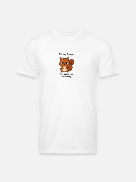 Squirrel of Judgement - Unisex Poly/Cotton T-Shirt - white