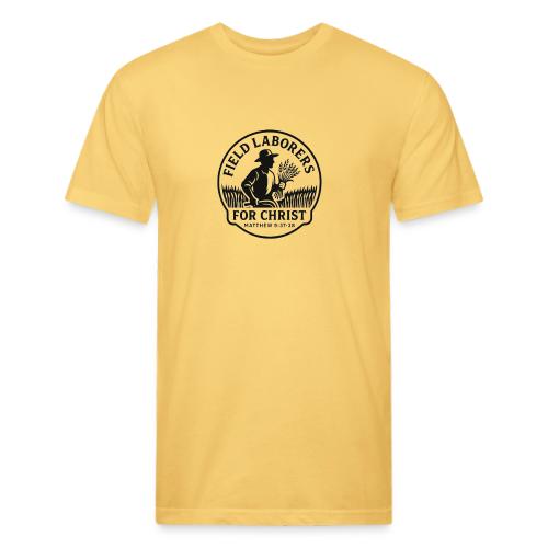 Field Labor Matt 9 37 Big background - Men’s Fitted Poly/Cotton T-Shirt