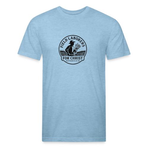 Field Labor Matt 9 37 Big background - Men’s Fitted Poly/Cotton T-Shirt