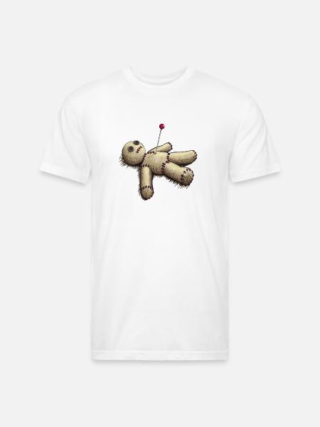 Voodoo Doll - Unisex Poly/Cotton T-Shirt - white