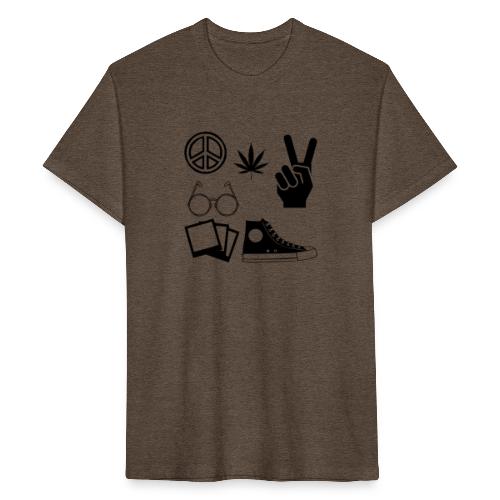 hippie - Fitted Cotton/Poly T-Shirt by Next Level