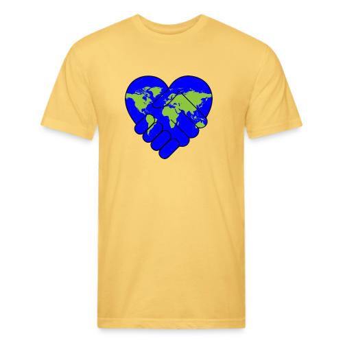 World United in Love - Unisex Poly/Cotton T-Shirt