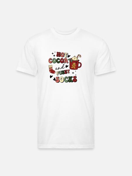 Hot Cocoa And Fuzzy Socks - Unisex Poly/Cotton T-Shirt - white