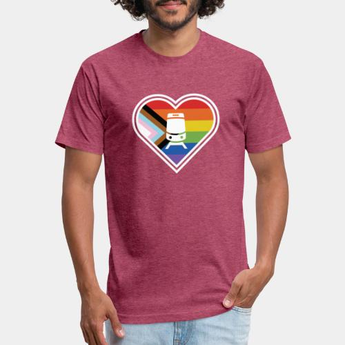 PrideKC StreetcarHeart 2023 - Men’s Fitted Poly/Cotton T-Shirt