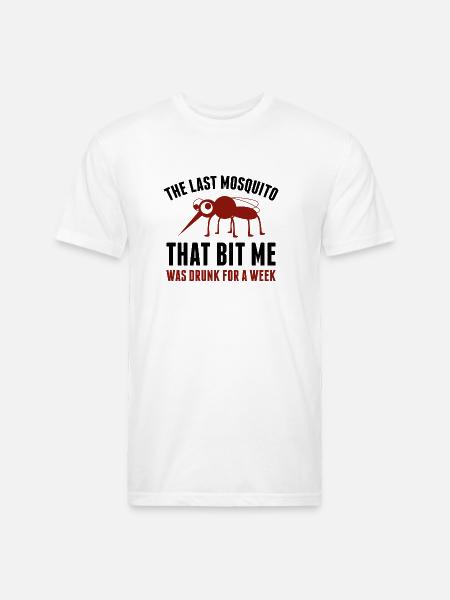 Drunk Mosquito - Unisex Poly/Cotton T-Shirt - white