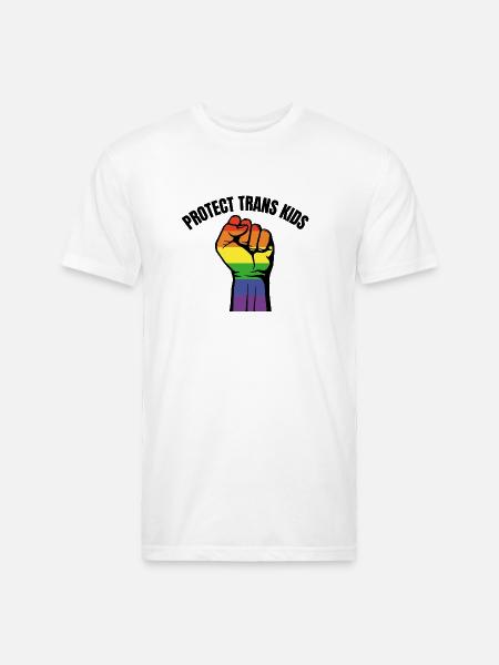 Protect Trans Kids - Unisex Poly/Cotton T-Shirt - white