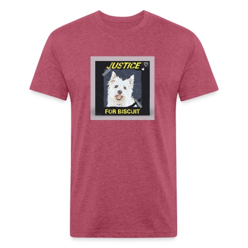 Justice For Biscuit - Men’s Fitted Poly/Cotton T-Shirt
