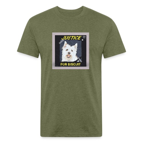Justice For Biscuit - Fitted Cotton/Poly T-Shirt by Next Level