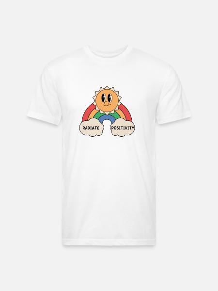 Radiate Positivity - Unisex Poly/Cotton T-Shirt - white