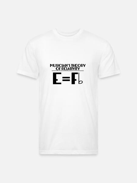 Musician's Theory Of Relativity - Unisex Poly/Cotton T-Shirt - white