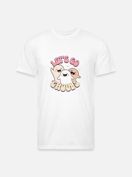 Let s go Ghouls - Unisex Poly/Cotton T-Shirt - white