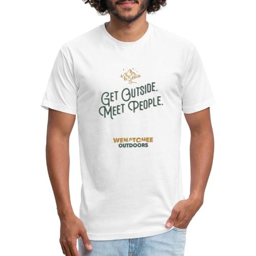 Get Outside. Meet People. Two Tone. - Unisex Poly/Cotton T-Shirt