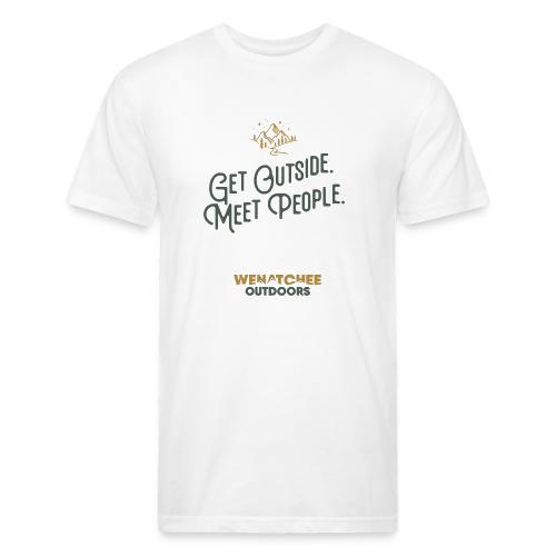 Get Outside. Meet People. Two Tone. - Unisex Poly/Cotton T-Shirt
