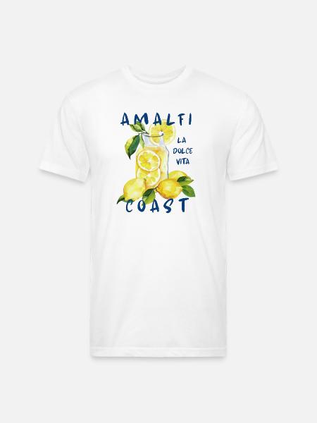 Amalfi Coast Italy - la Dolce Vita - Unisex Poly/Cotton T-Shirt - white