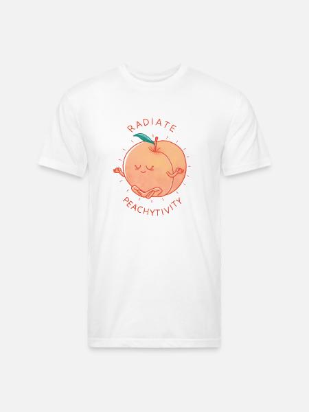 Radiate Peachytivity - Unisex Poly/Cotton T-Shirt - white