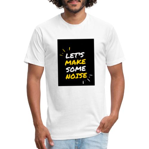 White and Yellow Culture T Shirt - Men’s Fitted Poly/Cotton T-Shirt