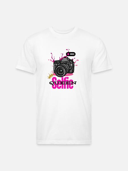 Selfie Queen - Unisex Poly/Cotton T-Shirt - white