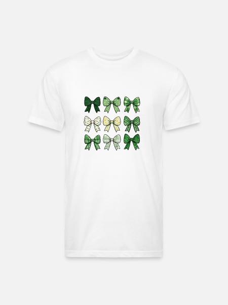 Hair bow green - Unisex Poly/Cotton T-Shirt - white