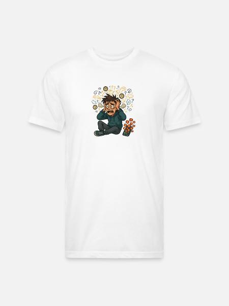Overthink Overload - Unisex Poly/Cotton T-Shirt - white