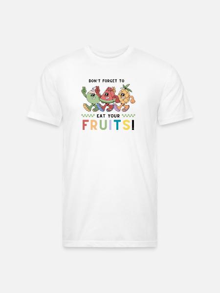 Playful Fruit - Unisex Poly/Cotton T-Shirt - white