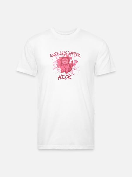 Grumpy Cat Vaper Motivational Design - Unisex Poly/Cotton T-Shirt - white