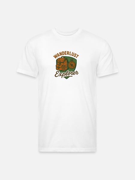 Wanderlust Explorer - Unisex Poly/Cotton T-Shirt - white
