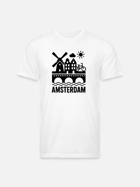 amsterdam - Unisex Poly/Cotton T-Shirt - white