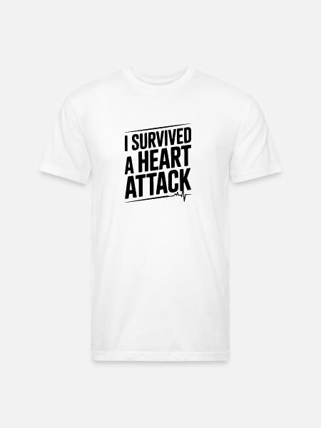 I Survived a Heart Attack - Unisex Poly/Cotton T-Shirt - white