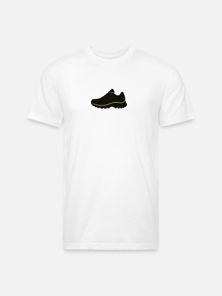 Jetblack Sneaker Silhouette - Unisex Poly/Cotton T-Shirt - white