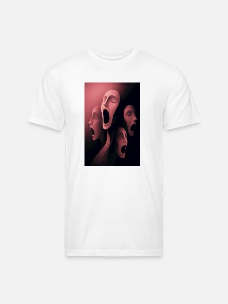 Four Faces - Unisex Poly/Cotton T-Shirt - white