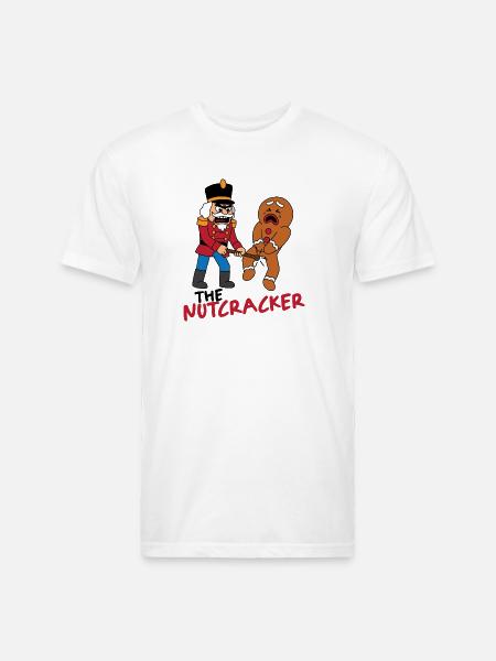Nutcracker vs Gingerbread man - Unisex Poly/Cotton T-Shirt - white