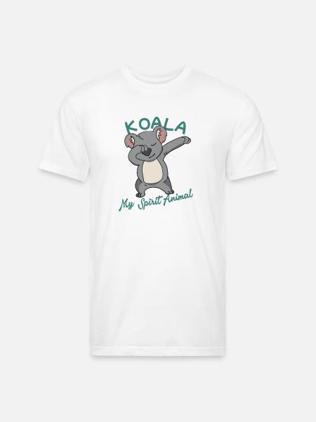 Koala Spirit Animal Dance - Unisex Poly/Cotton T-Shirt - white
