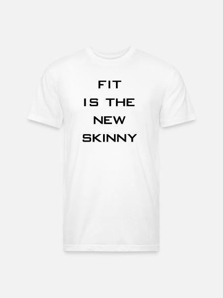 fit is the new skinny - Unisex Poly/Cotton T-Shirt - white