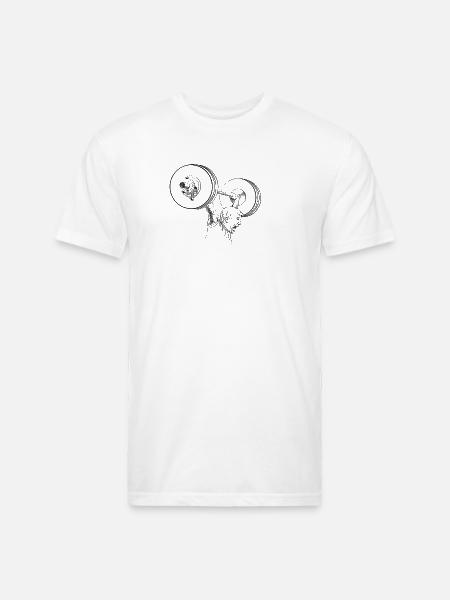 Weightlifting - Unisex Poly/Cotton T-Shirt - white