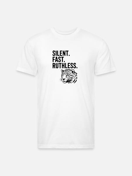 Silent. Fast. Ruthless. - Unisex Poly/Cotton T-Shirt - white