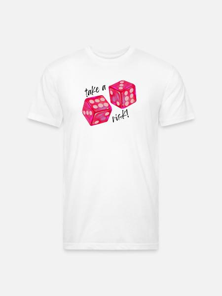 Take a Risk Graphic - Unisex Poly/Cotton T-Shirt - white