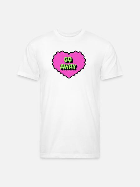 Go Away - Unisex Poly/Cotton T-Shirt - white